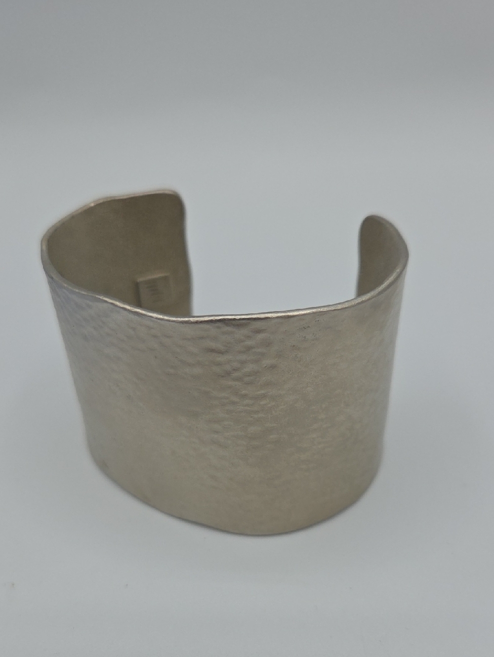 5 for $25! J. Jill Wide Hammered Metal Cuff Bracelet in Brushed Silver Tone
